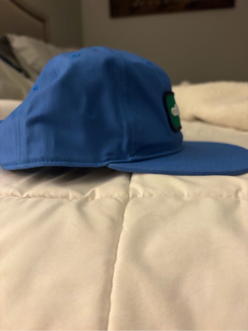adidas Bright Blue Cap with Green Logo Patch - Picture 4 of 5